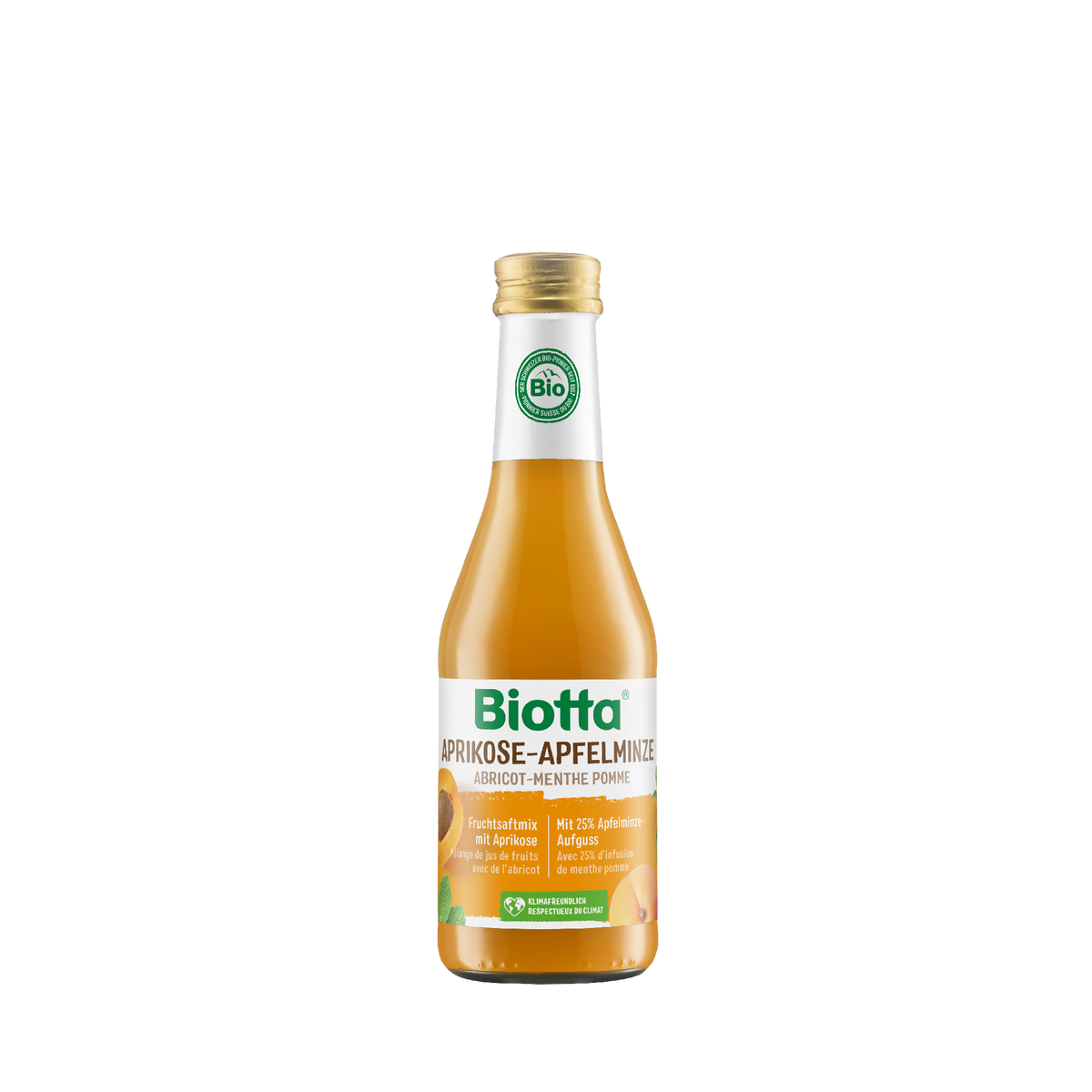 Biotta Aprikose-Apfelminze – Bio-Saft – 12x 250ml