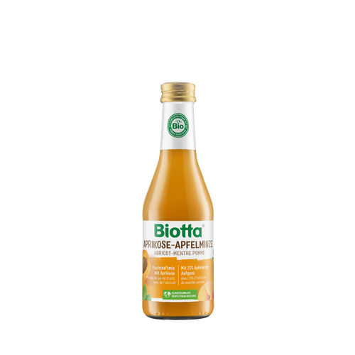 Biotta Aprikose-Apfelminze – Bio-Saft – 12x 250ml