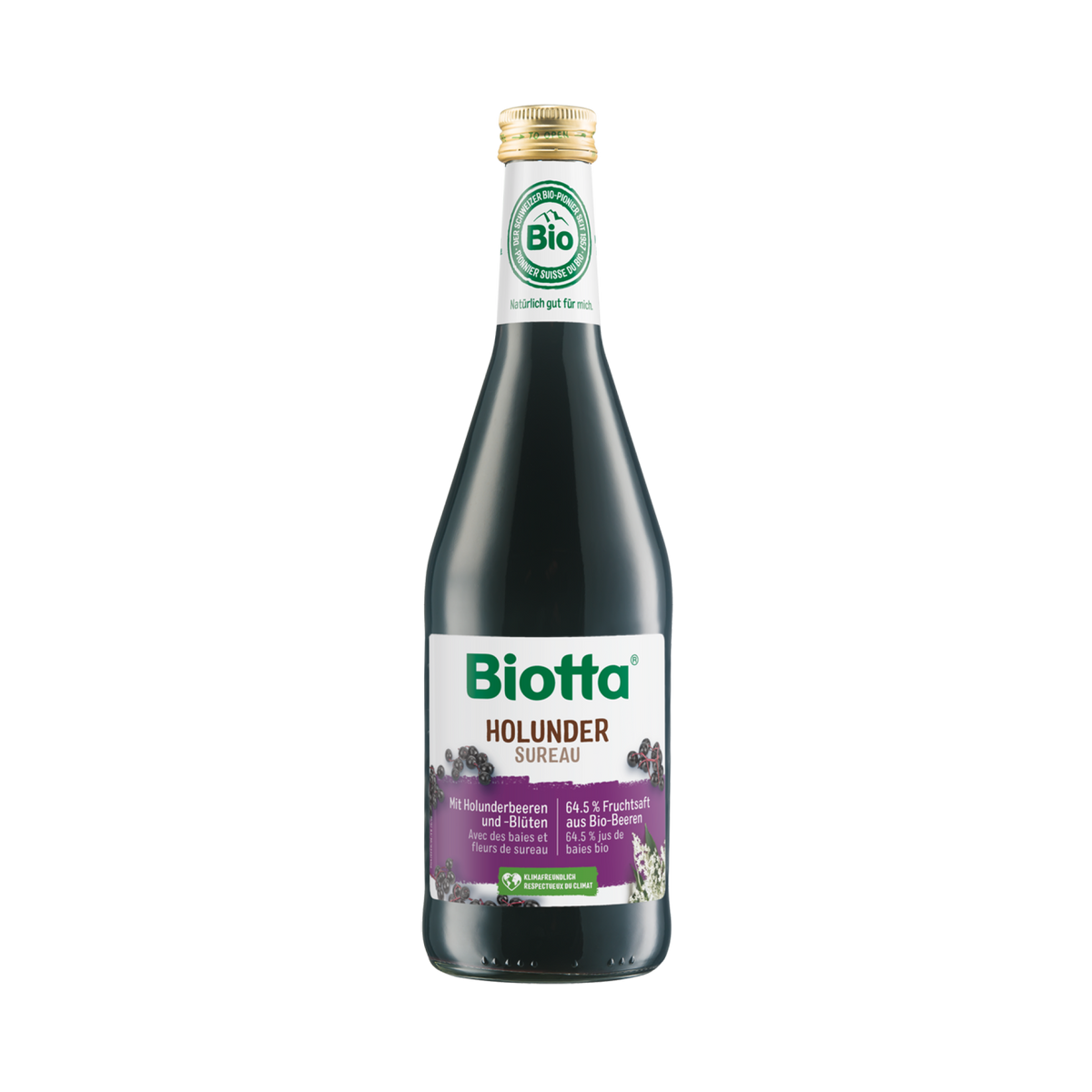 Biotta Holunder – Bio-Saft – 6x 500ml