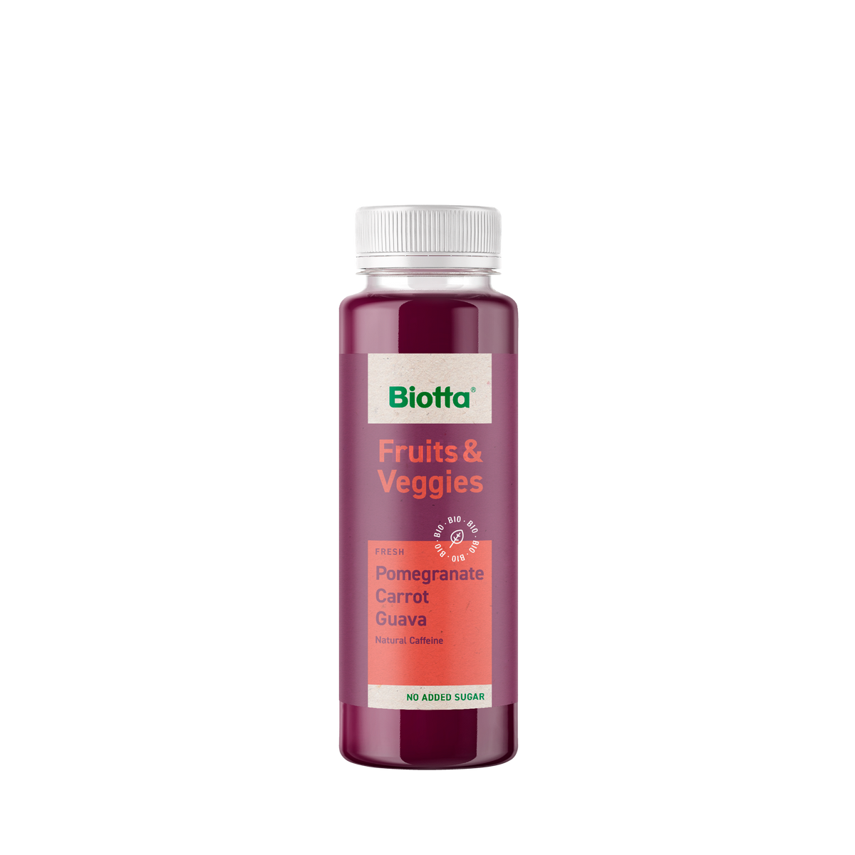 Biotta Fruits & Veggies Granatapfel - Karotte - Guave – Bio-Smoothie – 6x 250ml